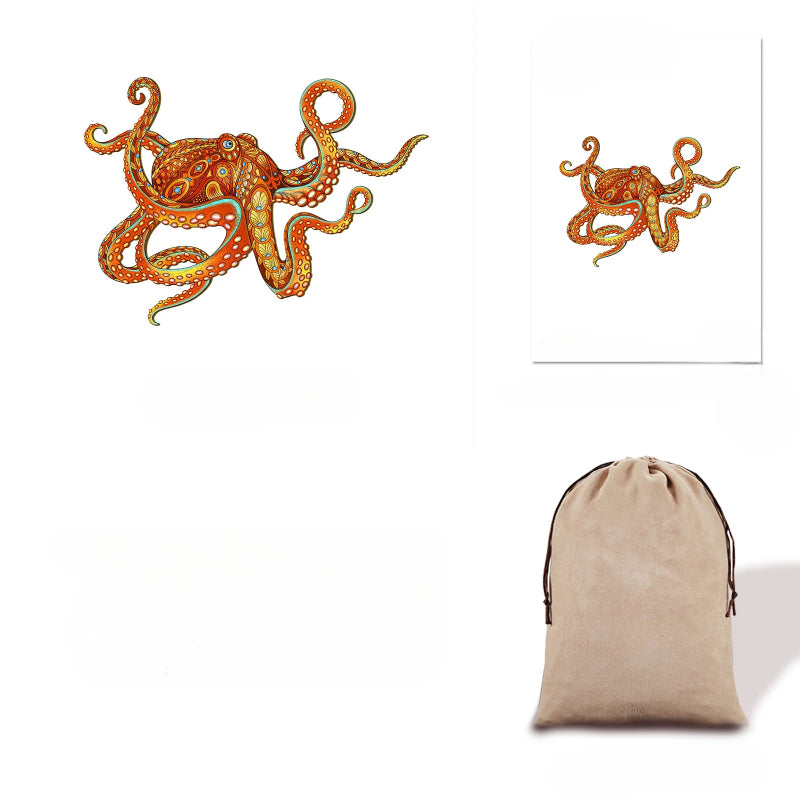 Wooden Octopus Jigsaw Puzzle