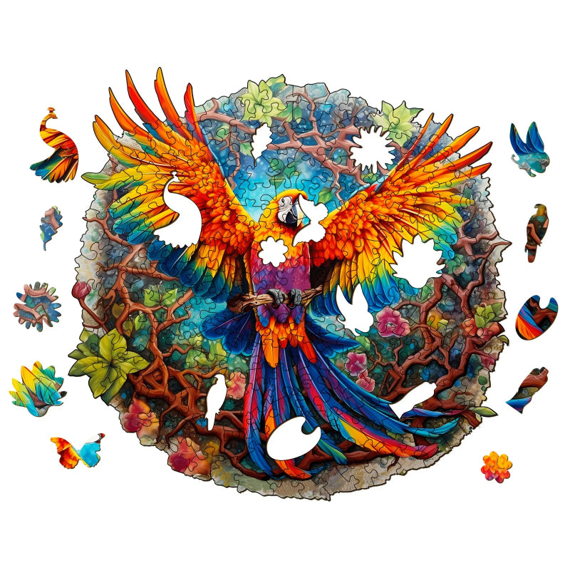 Wooden Parrot Jigsaw Puzzle