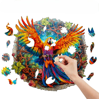 Wooden Parrot Jigsaw Puzzle