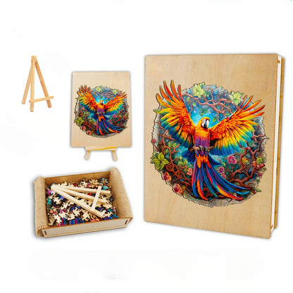 Wooden Parrot Jigsaw Puzzle