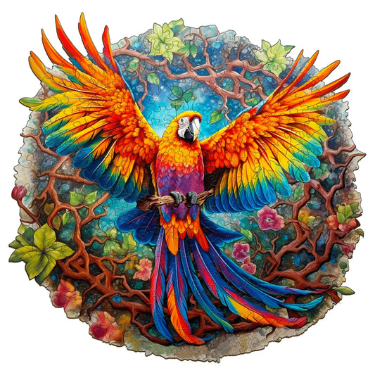 Wooden Parrot Jigsaw Puzzle