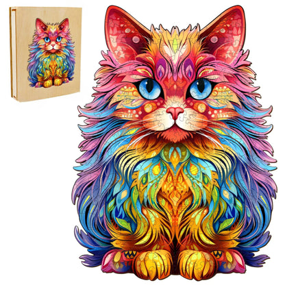 Wooden Persian Cat Jigsaw Puzzle