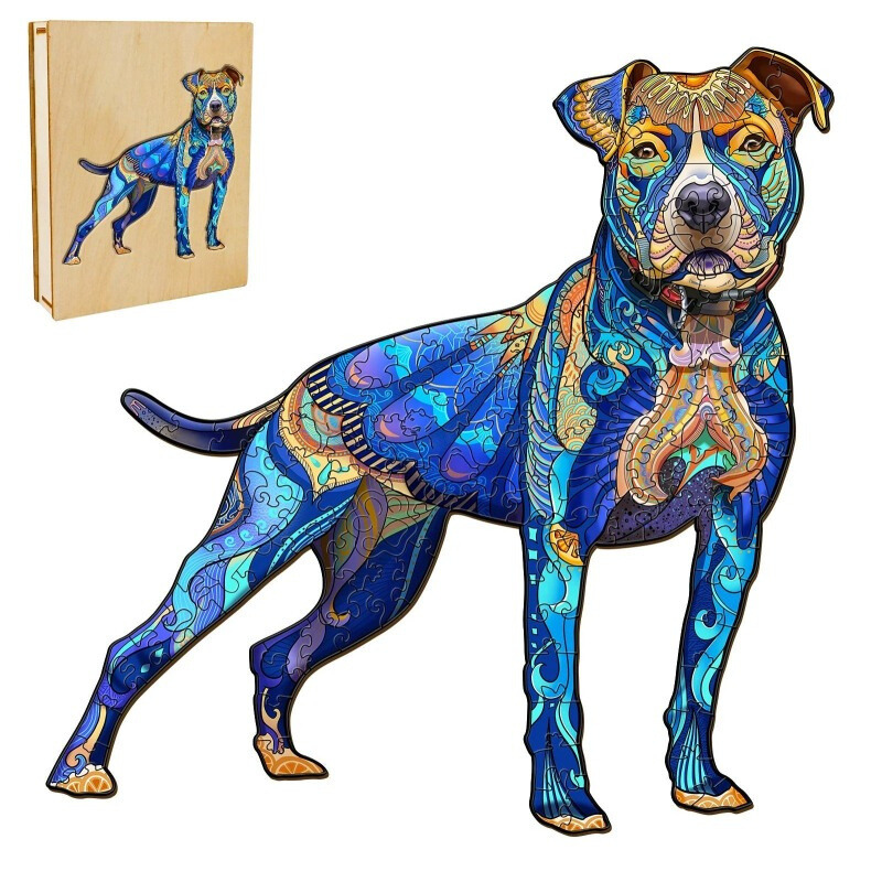 Wooden Pitbull Jigsaw Puzzle