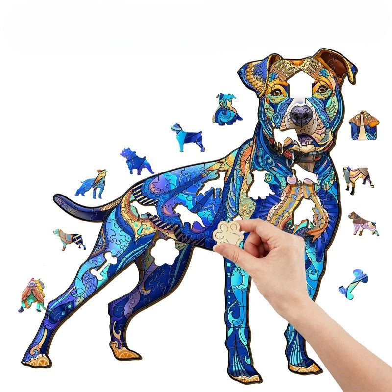 Wooden Pitbull Jigsaw Puzzle