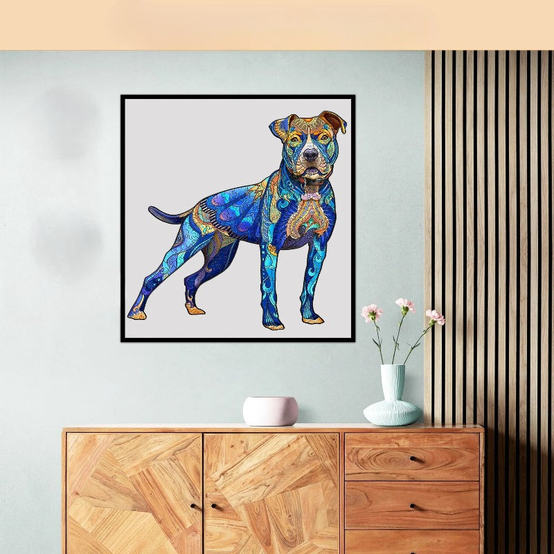 Wooden Pitbull Jigsaw Puzzle