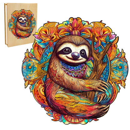 Wooden Sloth Jigsaw Puzzle