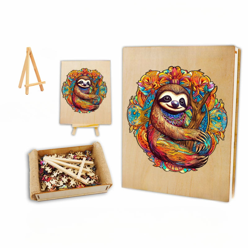 Wooden Sloth Jigsaw Puzzle