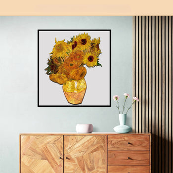 Wooden Sunflowers Jigsaw Puzzle