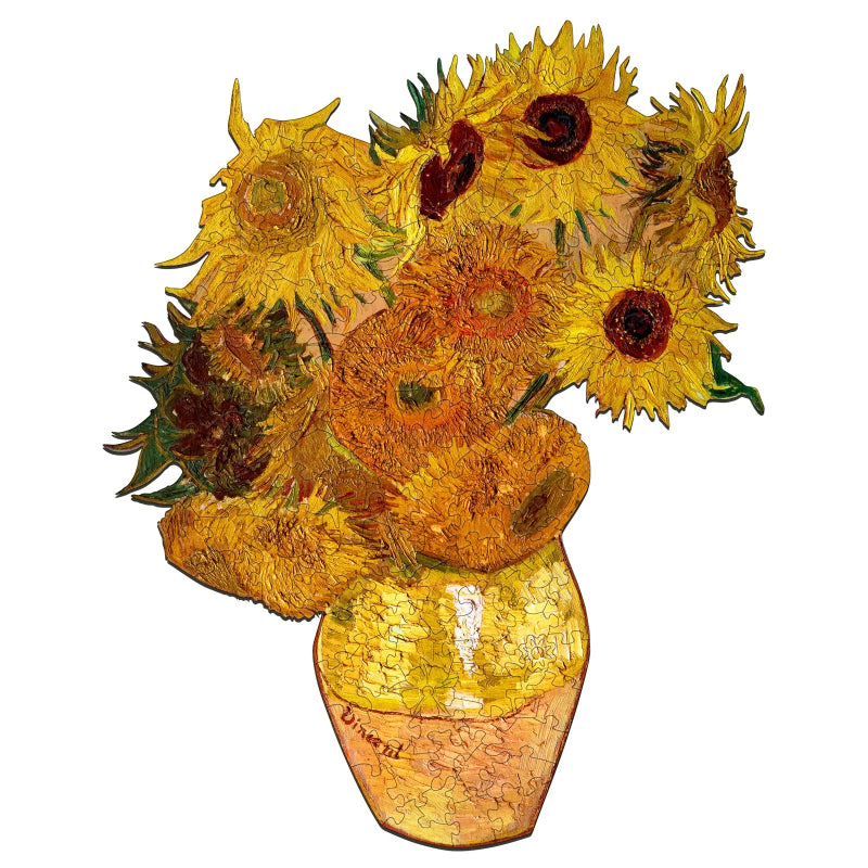 Wooden Sunflowers Jigsaw Puzzle