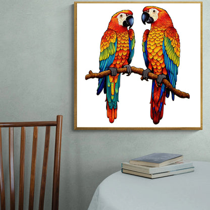 Wooden Talking Parrots Jigsaw Puzzle