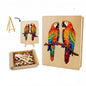 Wooden Talking Parrots Jigsaw Puzzle