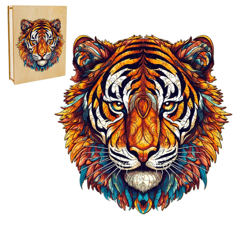 Wooden Tiger Jigsaw Puzzle