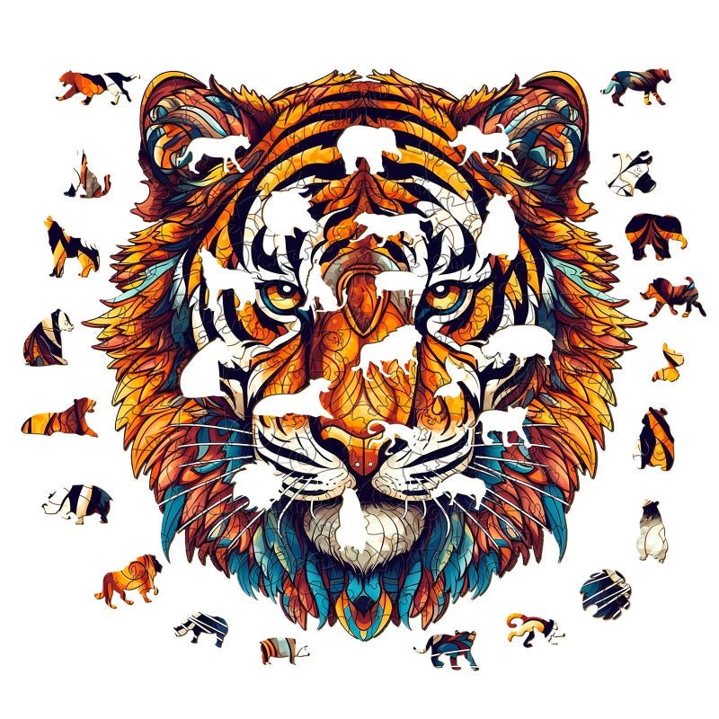 Wooden Tiger Jigsaw Puzzle