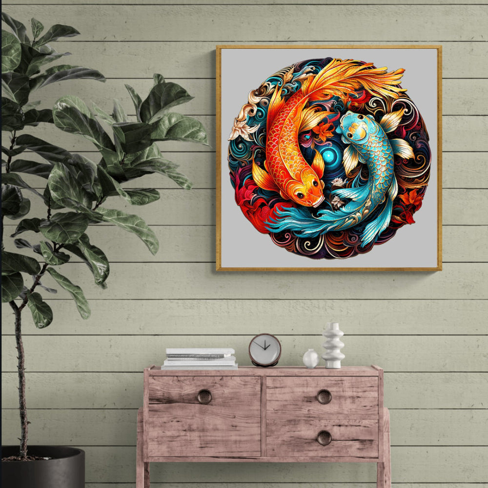 Yin Yang Fish Wooden Jigsaw Puzzle