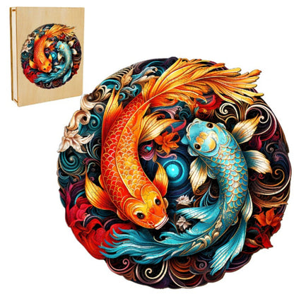 Yin Yang Fish Wooden Jigsaw Puzzle