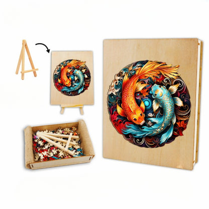 Yin Yang Fish Wooden Jigsaw Puzzle