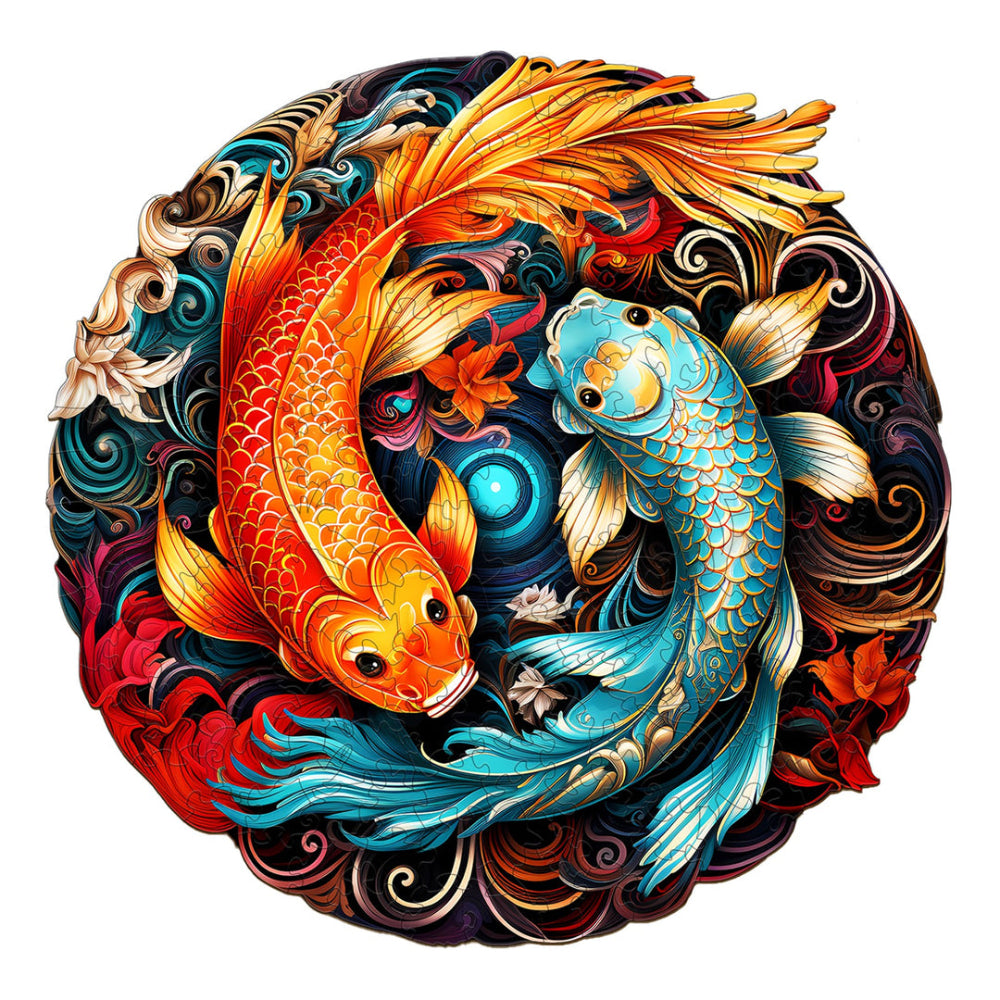 Yin Yang Fish Wooden Jigsaw Puzzle