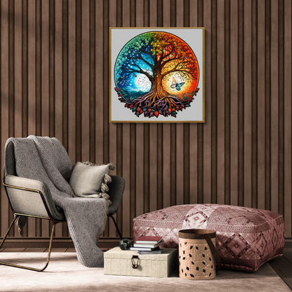 Yin Yang Tree Wooden Jigsaw Puzzle