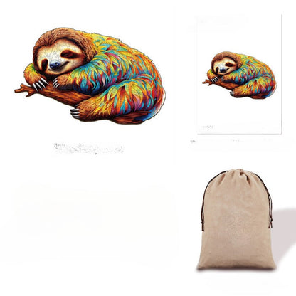 Sloth Leisurely Wooden Jigsaw Puzzle