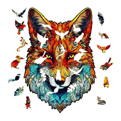 Uninhibited Fox Wooden Jigsaw Puzzle