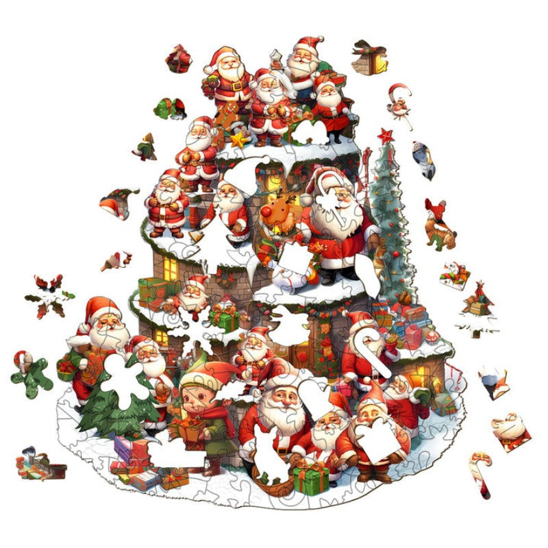 Santa Gift Wooden Jigsaw Puzzle