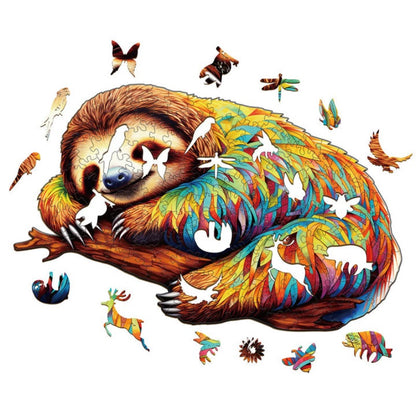 Sloth Leisurely Wooden Jigsaw Puzzle