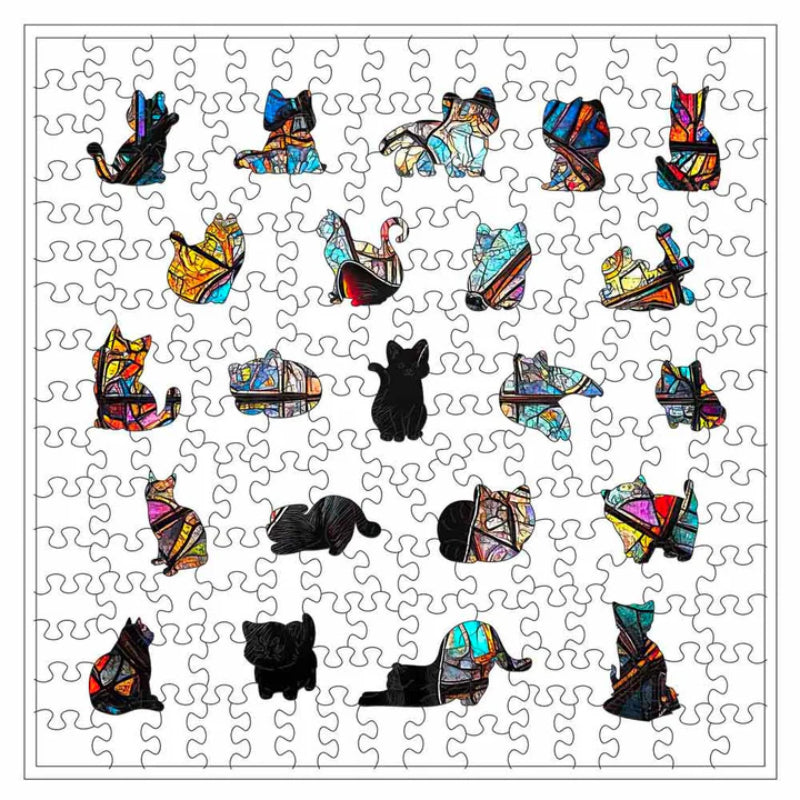 Vibrant Cat Themed Jigsaw Puzzle