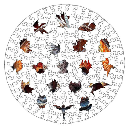 Dragon Themed Circular Jigsaw Puzzle