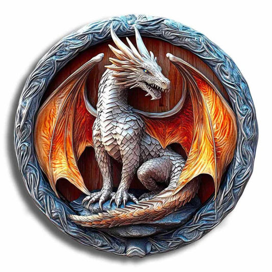 Dragon Themed Circular Jigsaw Puzzle