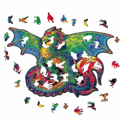 Mystical Dragon Wooden Puzzle