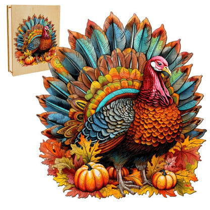 Colorful Turkey Wooden Jigsaw Puzzle