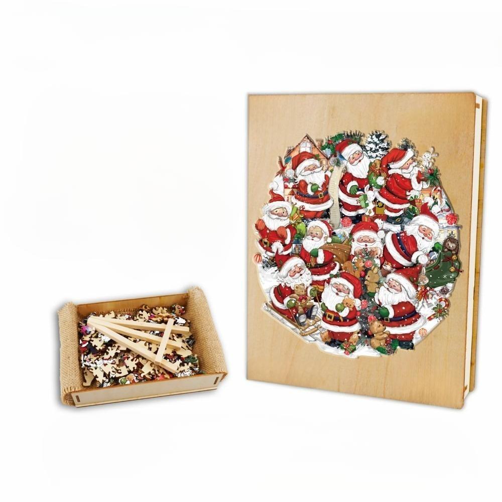 Merry Santa Wooden Jigsaw Puzzle