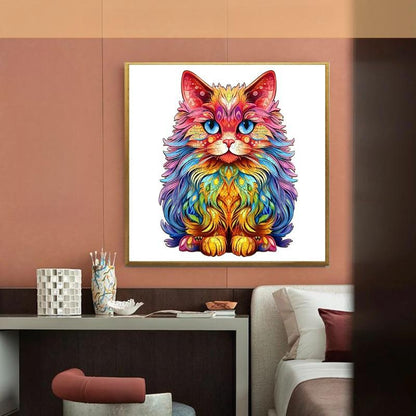 Wooden Persian Cat Jigsaw Puzzle