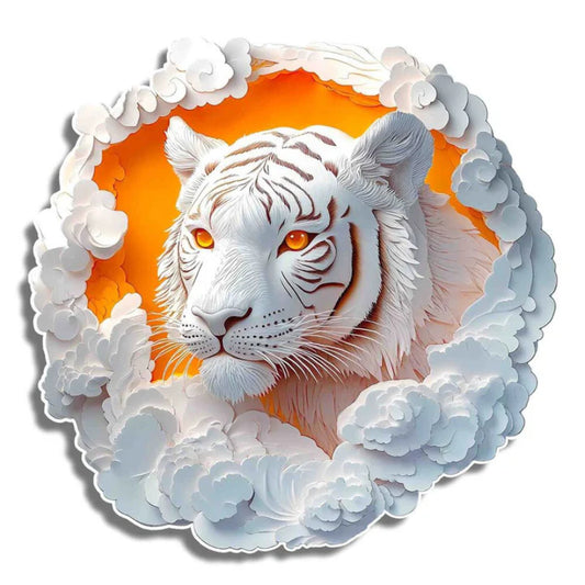 White Tiger Wooden Jigsaw Puzzle