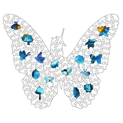 Butterfly Shaped Unicorn Jigsaw Puzzle