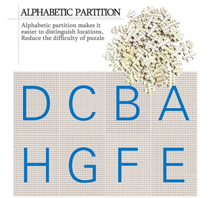 Wooden Puzzle Alphabetic Partition