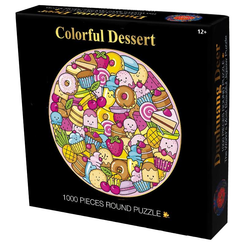 Colorful Dessert Wooden 1000 Piece Jigsaw Puzzle Toy For Adults and Kids
