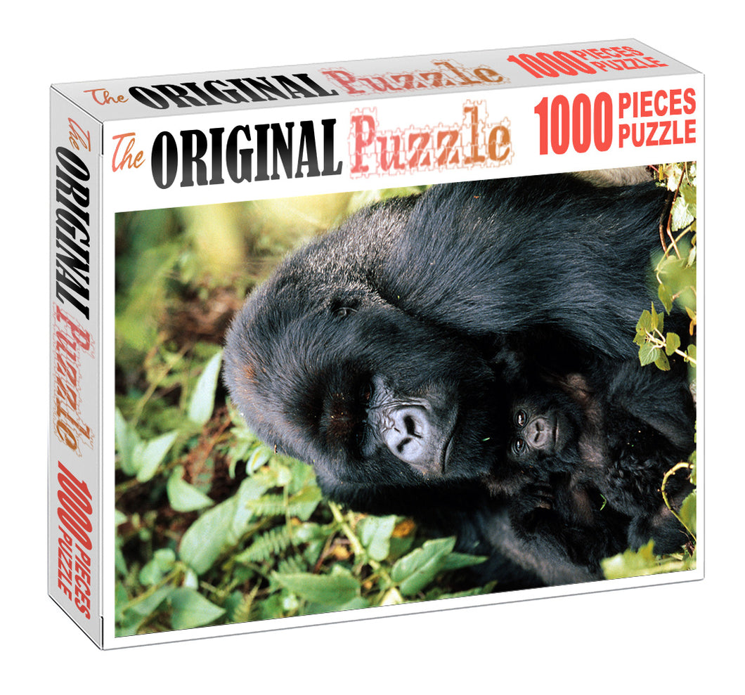 Mother Gorilla is Wooden 1000 Piece Jigsaw Puzzle Toy For Adults and Kids