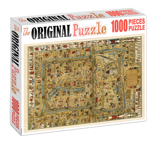 Timeline Map is Wooden 1000 Piece Jigsaw Puzzle Toy For Adults and Kids
