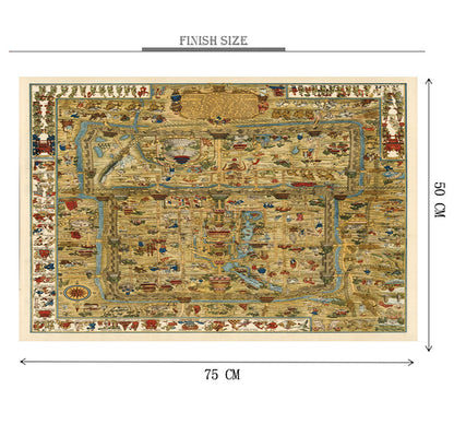 Timeline Map is Wooden 1000 Piece Jigsaw Puzzle Toy For Adults and Kids