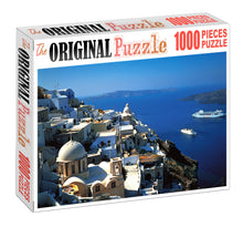 Santorini Beauty is Wooden 1000 Piece Jigsaw Puzzle Toy For Adults and Kids