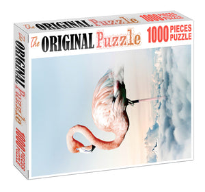 Pink Swan is Wooden 1000 Piece Jigsaw Puzzle Toy For Adults and Kids