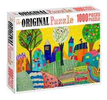 City Drawing Wooden 1000 Piece Jigsaw Puzzle Toy For Adults and Kids