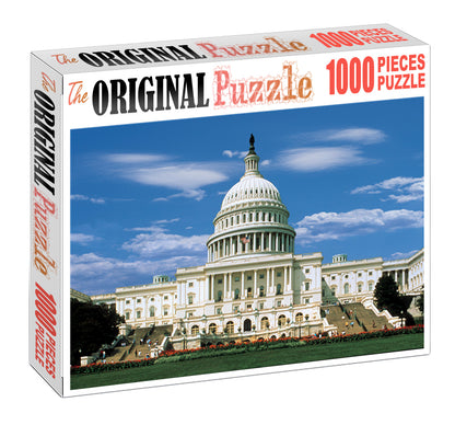 White House is Wooden 1000 Piece Jigsaw Puzzle Toy For Adults and Kids