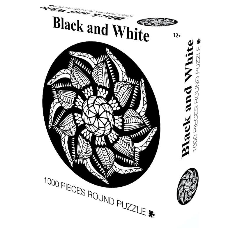 Black & White Wooden 1000 Piece Jigsaw Puzzle Toy For Adults and Kids
