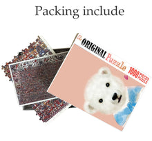 Cute White Bear is Wooden 1000 Piece Jigsaw Puzzle Toy For Adults and Kids