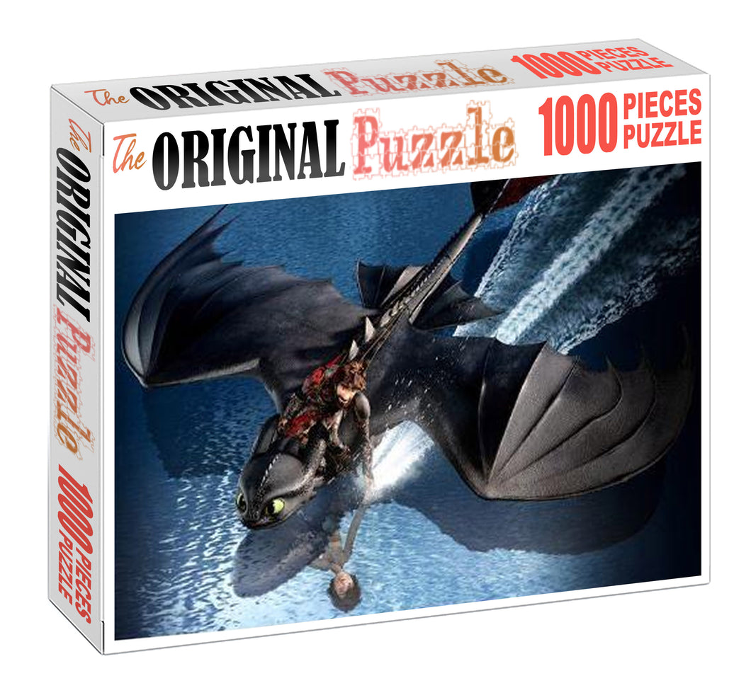 Riding Night Fury Wooden 1000 Piece Jigsaw Puzzle Toy For Adults and Kids