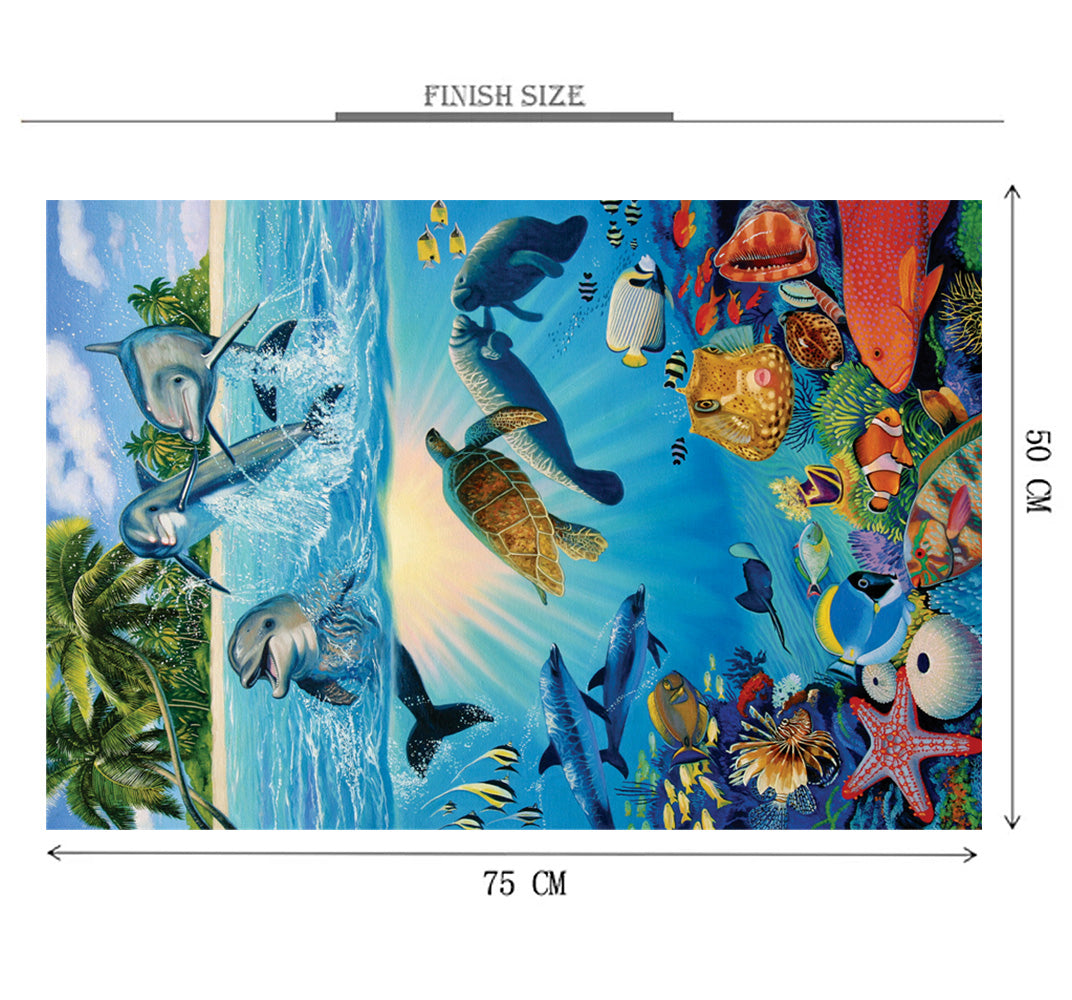 Life of the Sea Wooden 1000 Piece Jigsaw Puzzle Toy For Adults and Kids