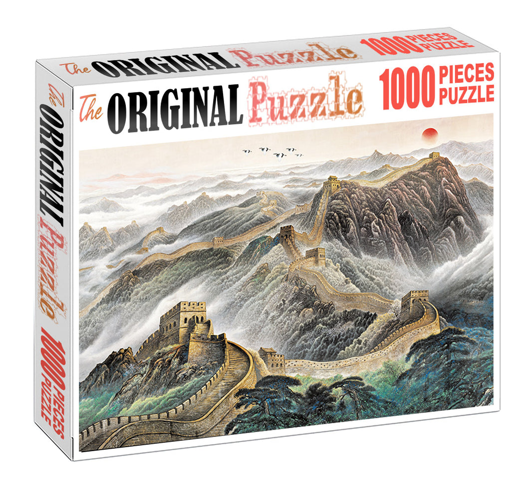 Great Wall of China Painting Wooden 1000 Piece Jigsaw Puzzle Toy For Adults and Kids