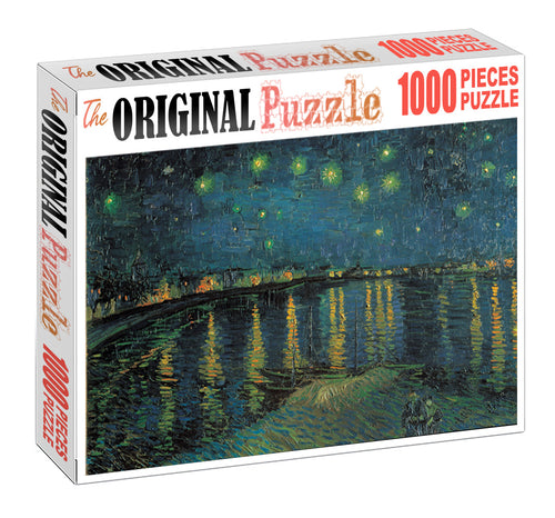 Night with Brightning Stars is Wooden 1000 Piece Jigsaw Puzzle Toy For Adults and Kids